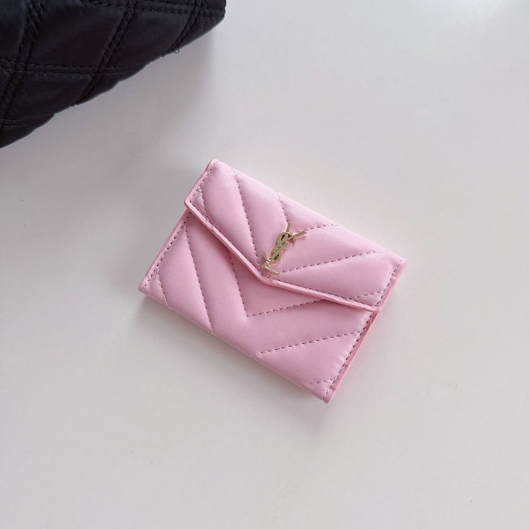 Ysl Leather Luxurious Wallet Card Holder