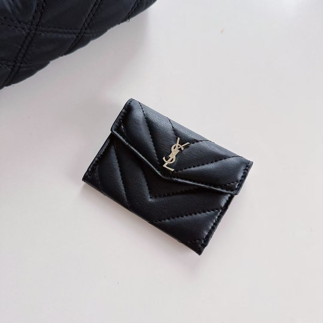 Ysl Leather Luxurious Wallet Card Holder