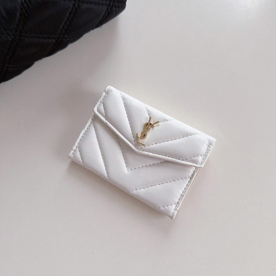 Ysl Leather Luxurious Wallet Card Holder