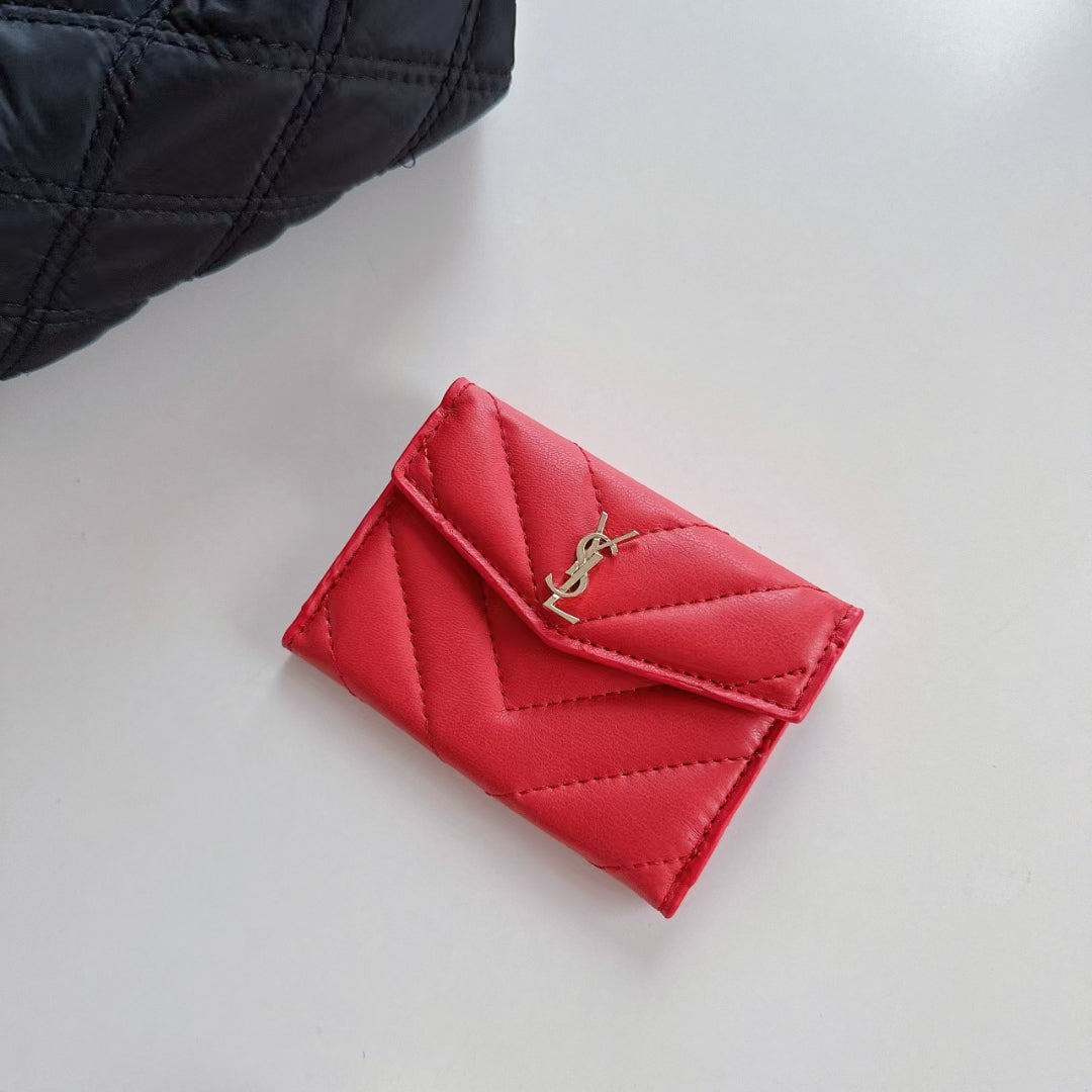 Ysl Leather Luxurious Wallet Card Holder