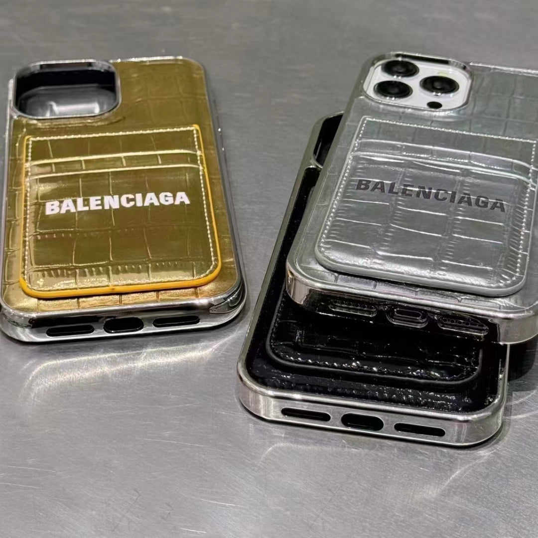 Balenciaga Luxury Phone Cases with Card Holder