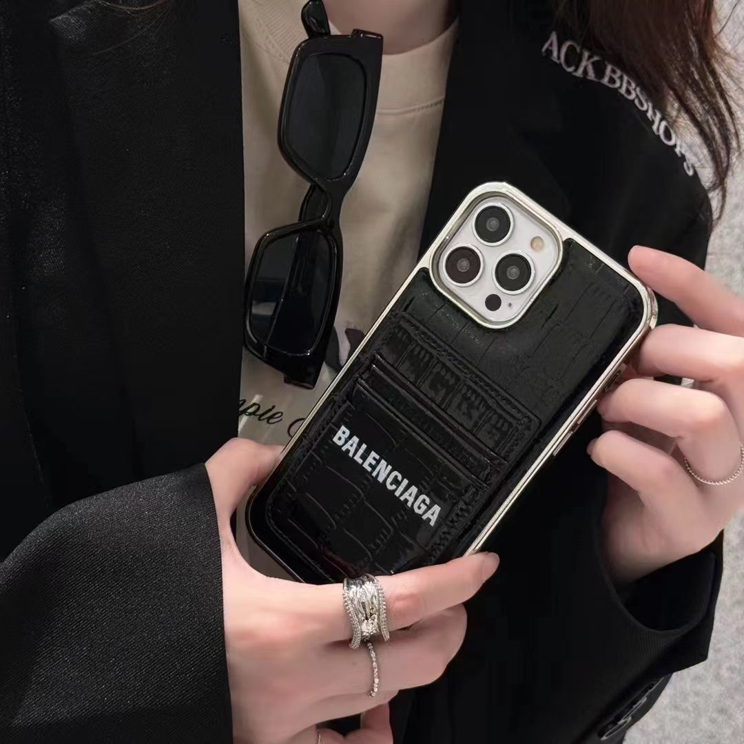 Balenciaga Luxury Phone Cases with Card Holder