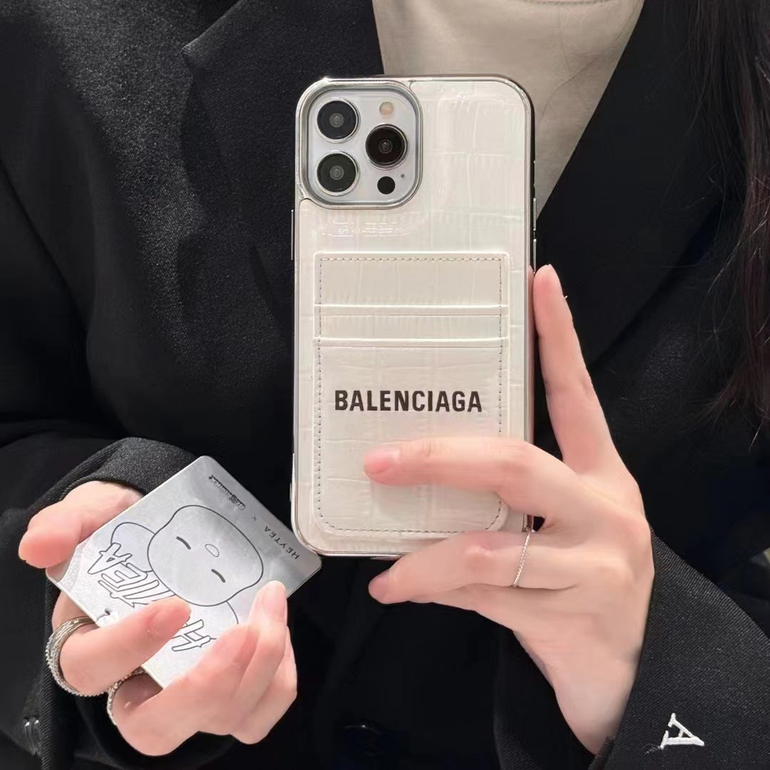 Balenciaga Luxury Phone Cases with Card Holder