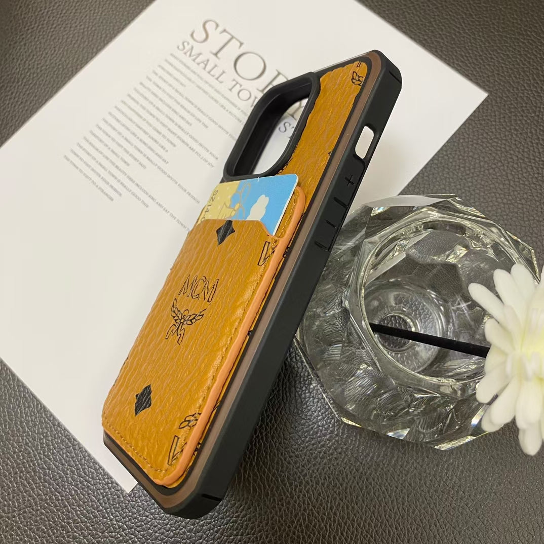 Luxury MCM iPhone Cases with Card Holder