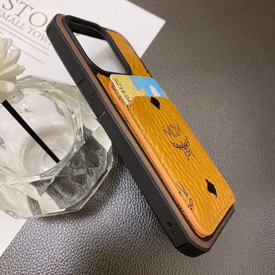 Luxury MCM iPhone Cases with Card Holder