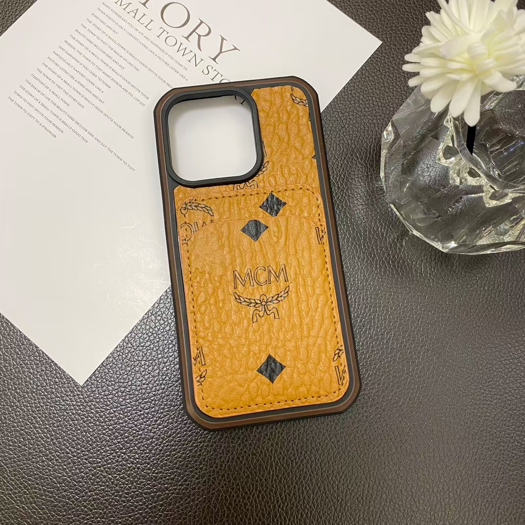 Luxury MCM iPhone Cases with Card Holder