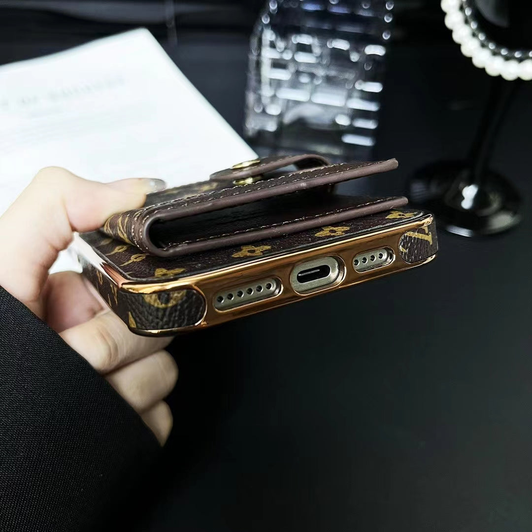 Louis Vuitton Elegant iPhone Case with Wallet Card Holder