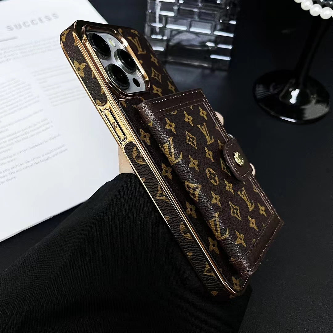 Louis Vuitton Elegant iPhone Case with Wallet Card Holder