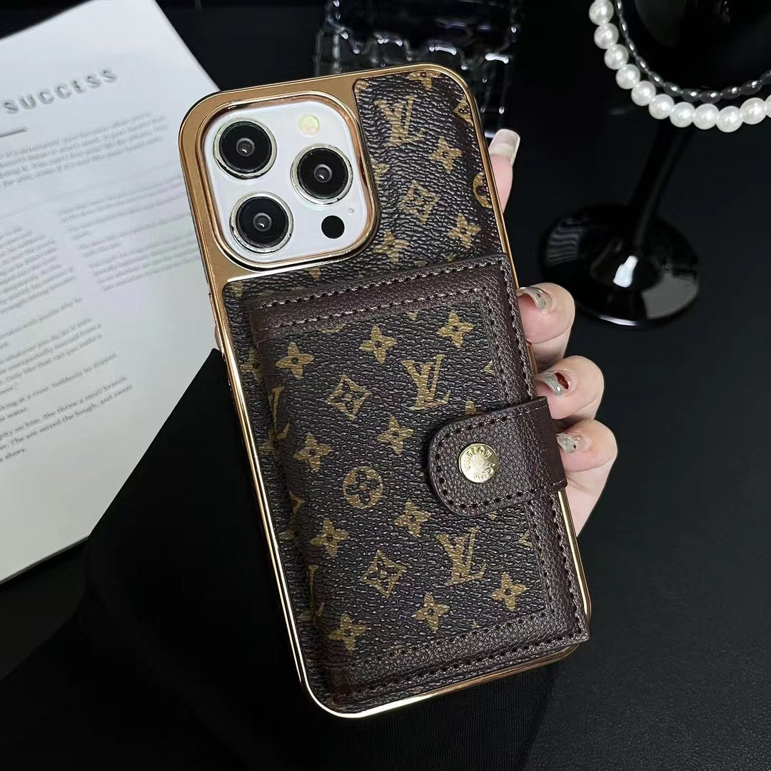 Louis Vuitton Elegant iPhone Case with Wallet Card Holder
