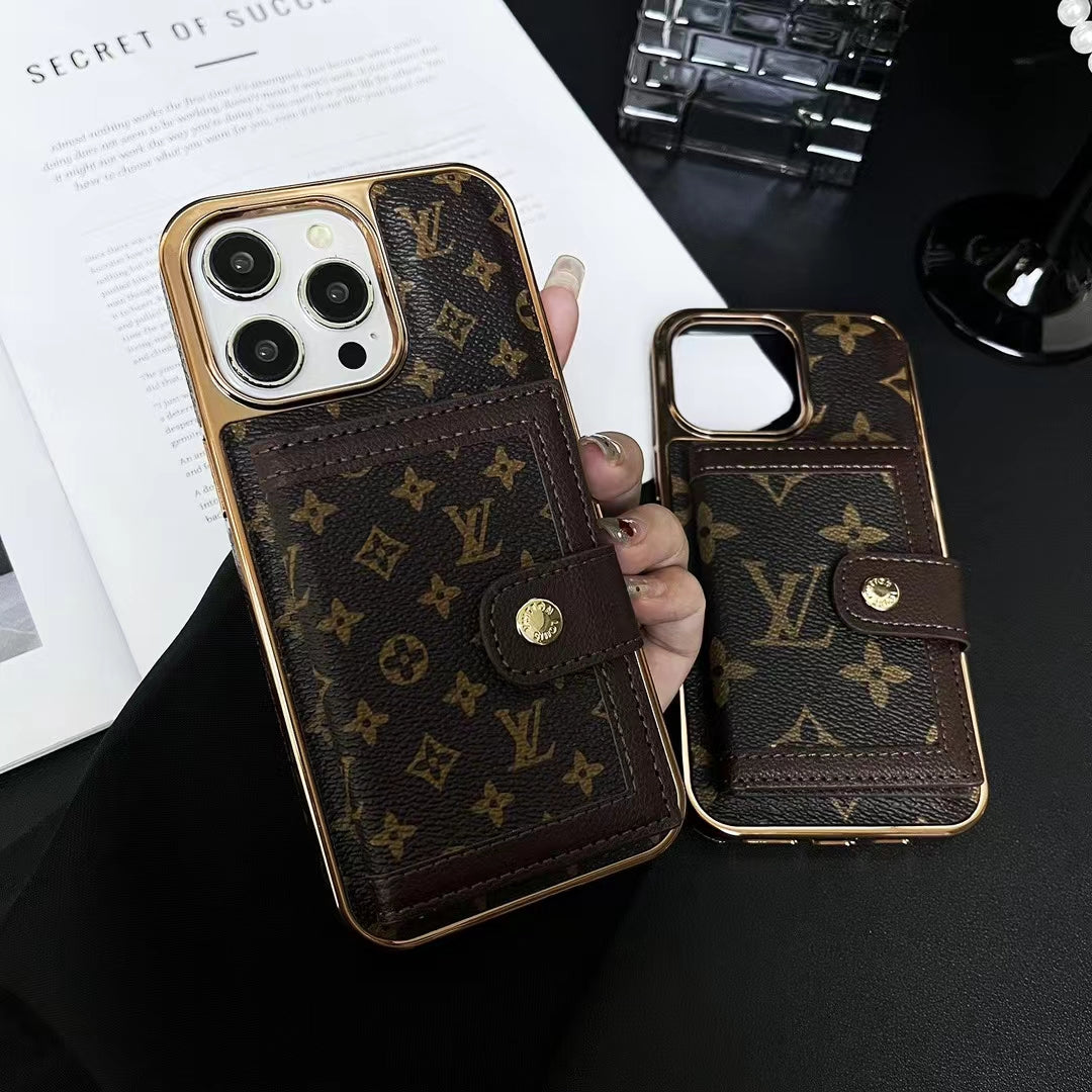 Louis Vuitton Elegant iPhone Case with Wallet Card Holder