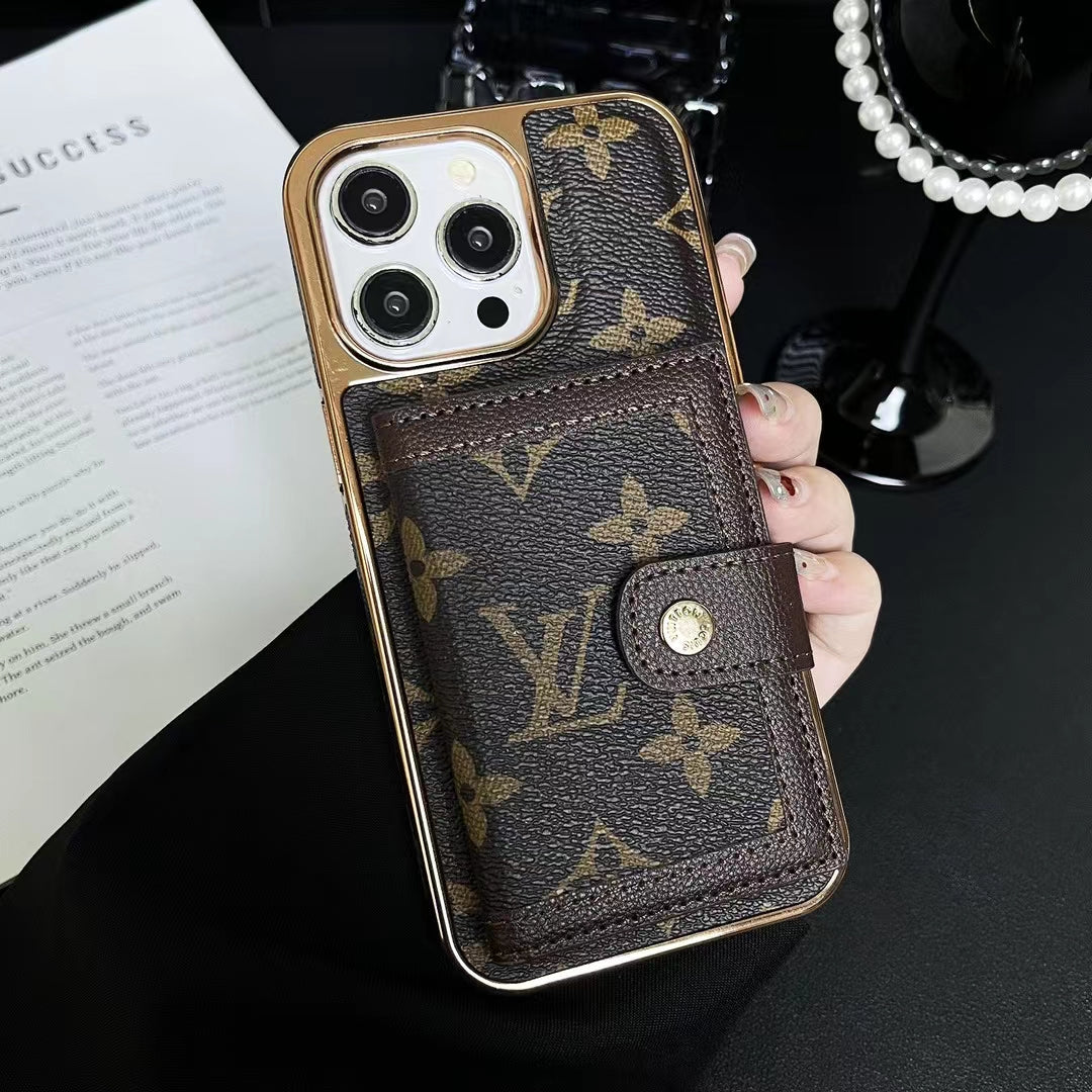 Louis Vuitton Elegant iPhone Case with Wallet Card Holder