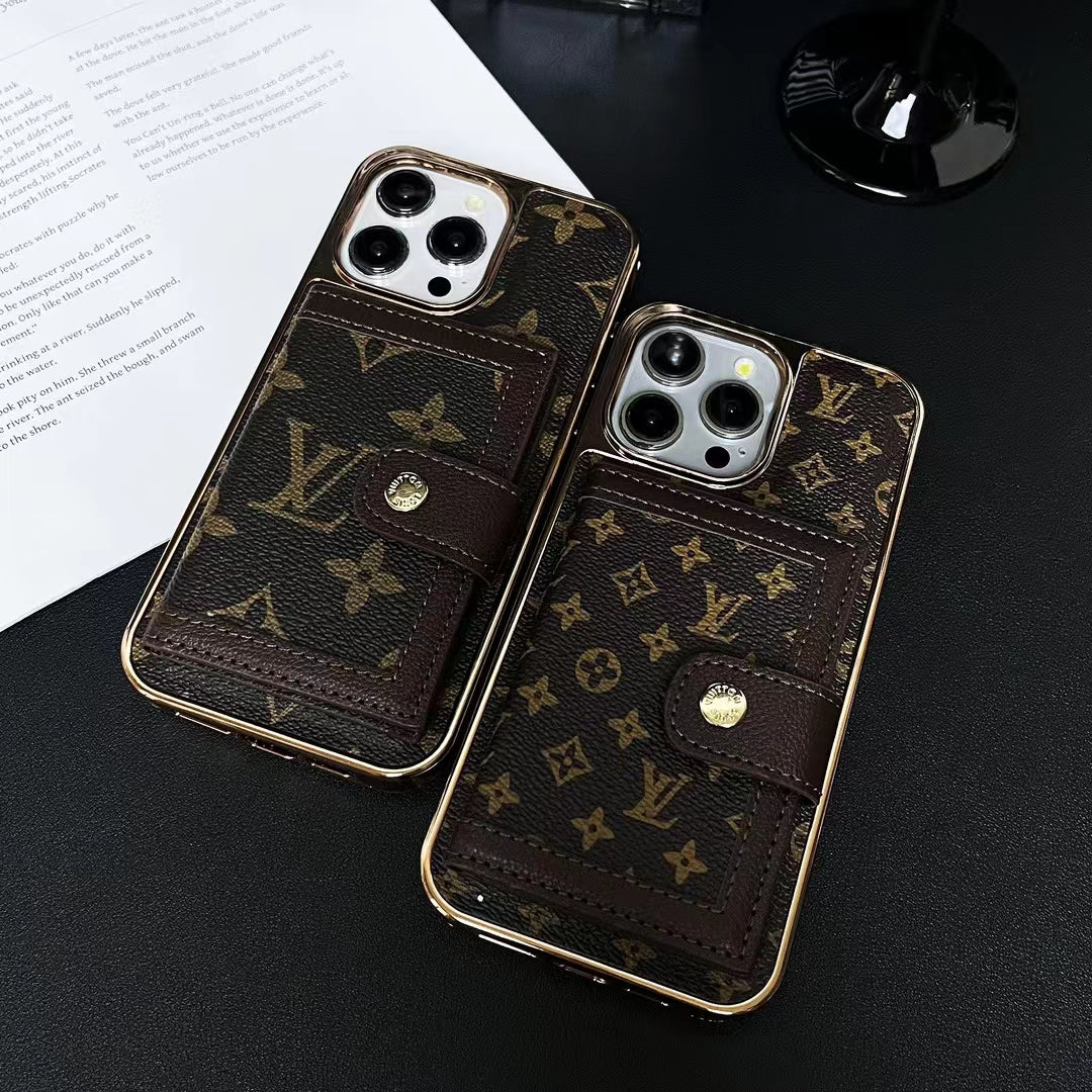 Louis Vuitton Elegant iPhone Case with Wallet Card Holder