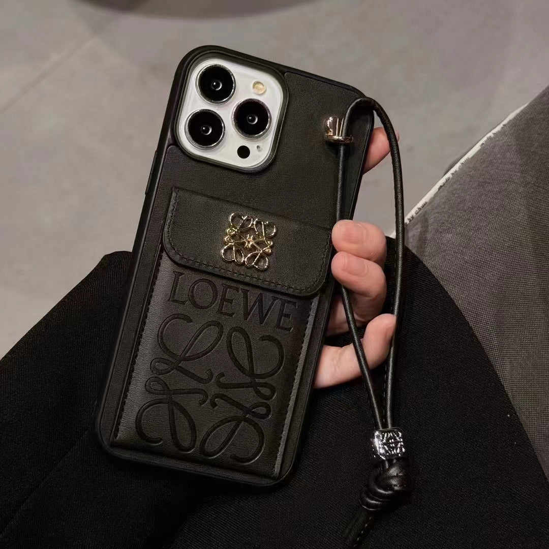 Loewe Phone Case with Hand Grip and Wallet Card Holder
