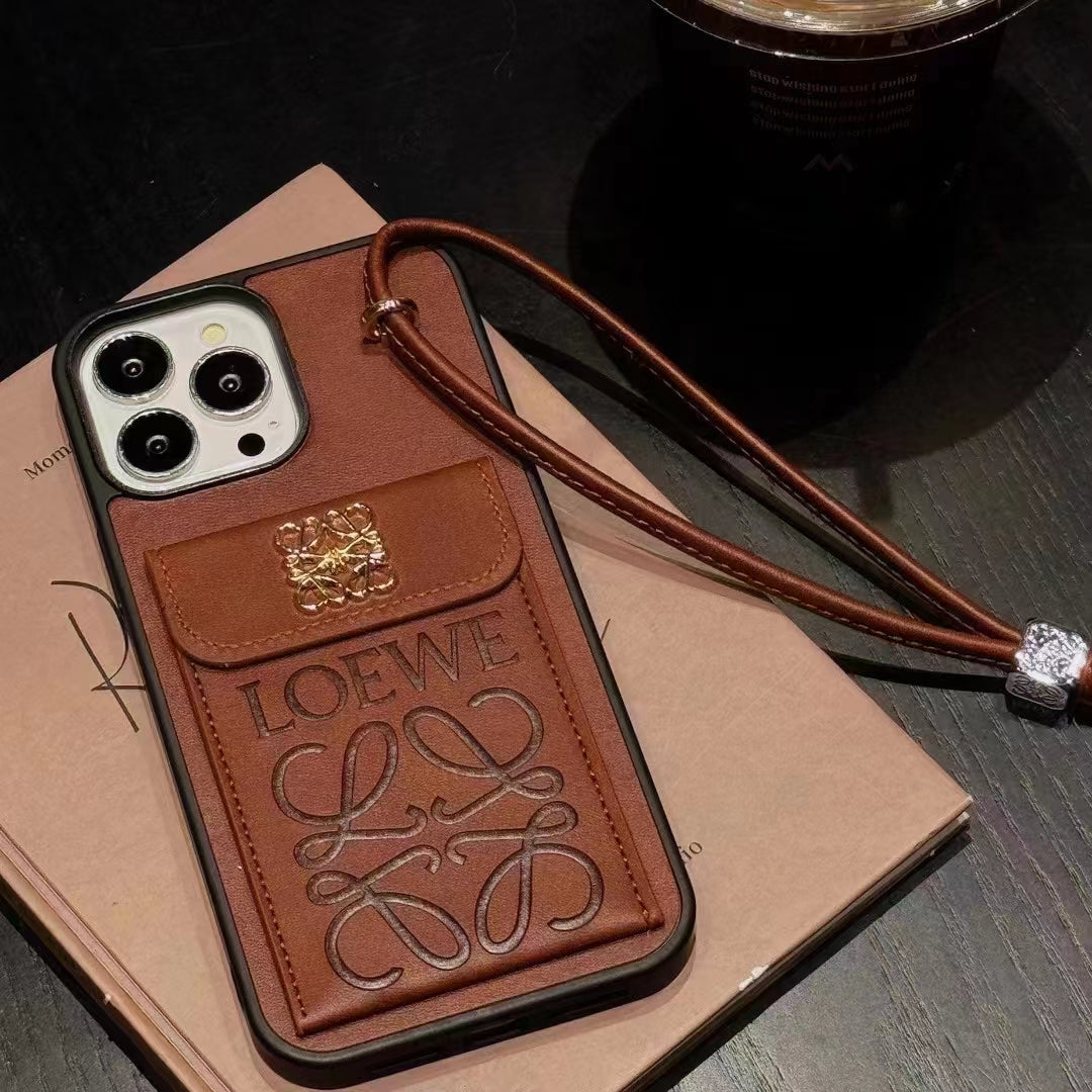 Loewe Phone Case with Hand Grip and Wallet Card Holder