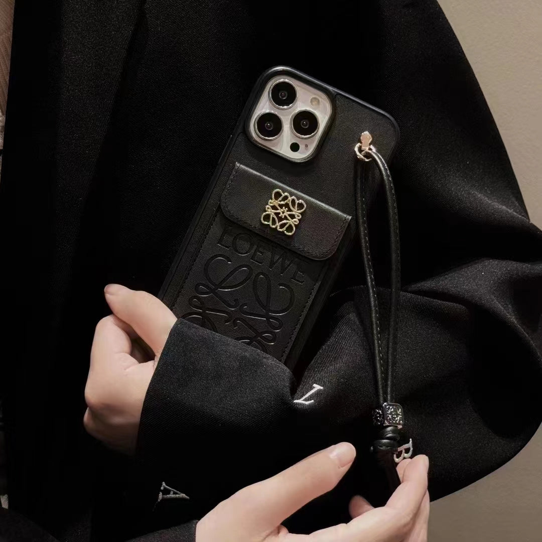 Loewe Phone Case with Hand Grip and Wallet Card Holder