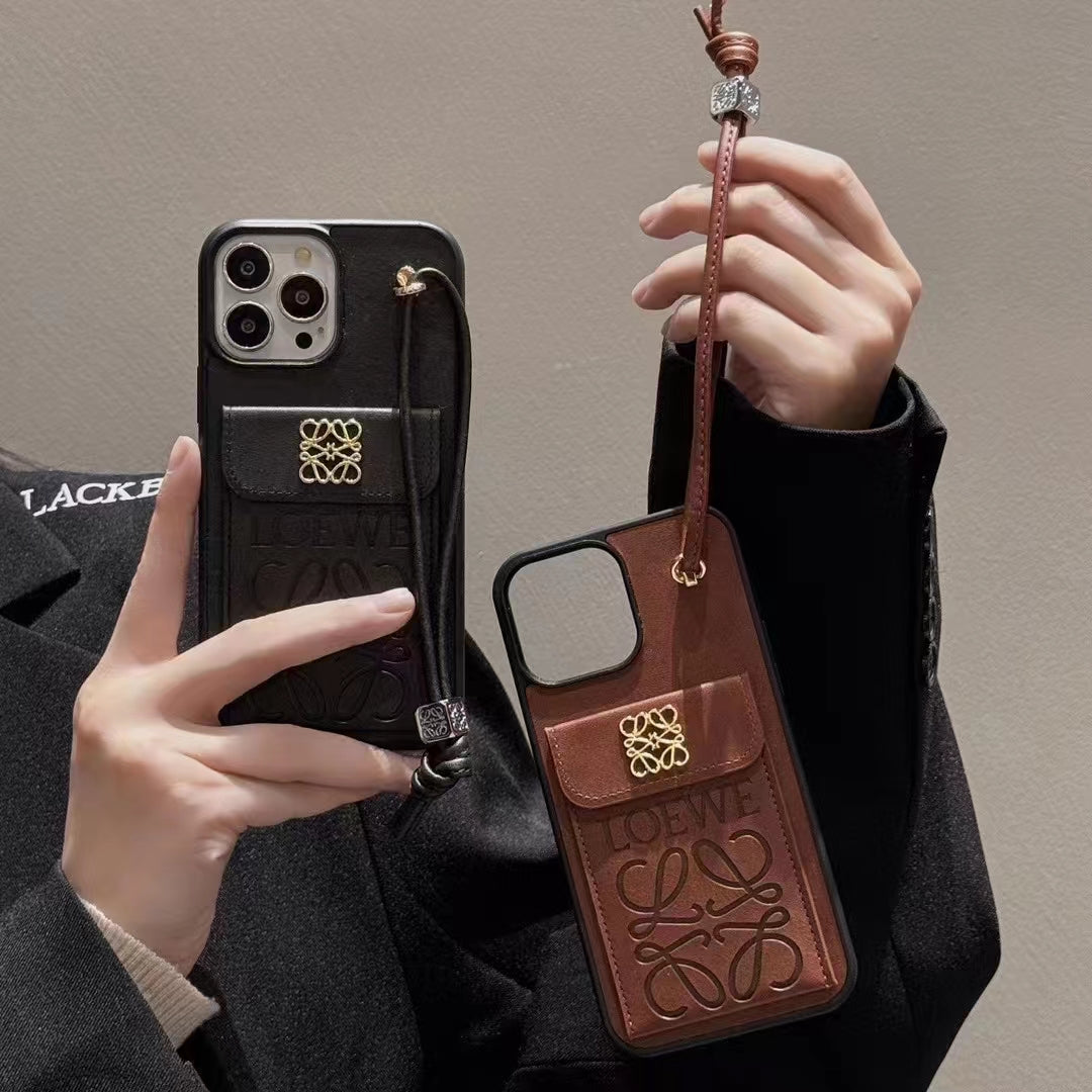 Loewe Phone Case with Hand Grip and Wallet Card Holder