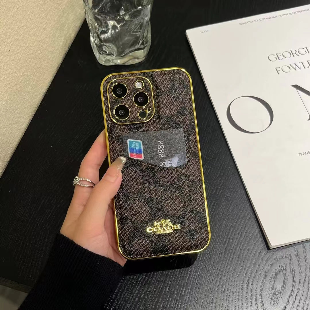 Coach iPhone Case with Card Holder Stylish