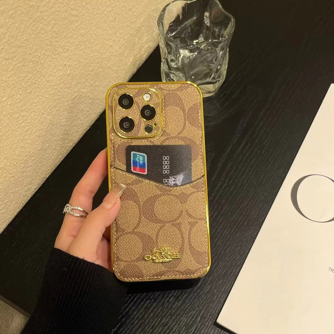 Coach iPhone Case with Card Holder Stylish