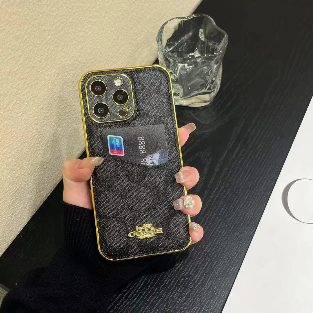 Coach iPhone Case with Card Holder Stylish