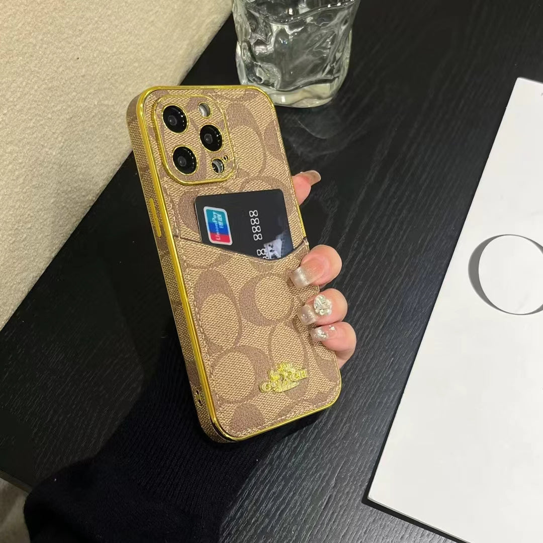 Coach iPhone Case with Card Holder Stylish