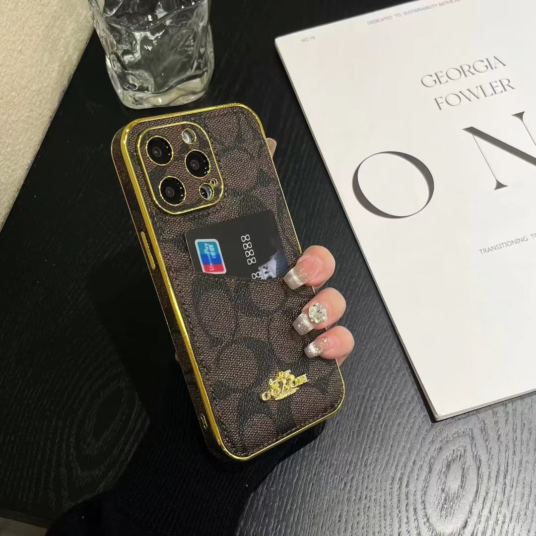 Coach iPhone Case with Card Holder Stylish