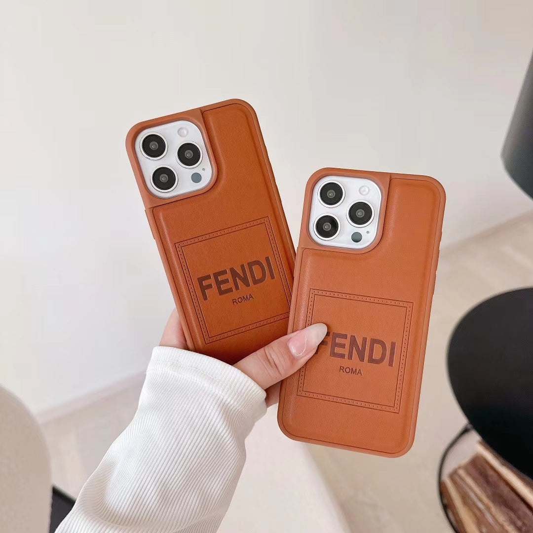 Fendi Brown iPhone Cases