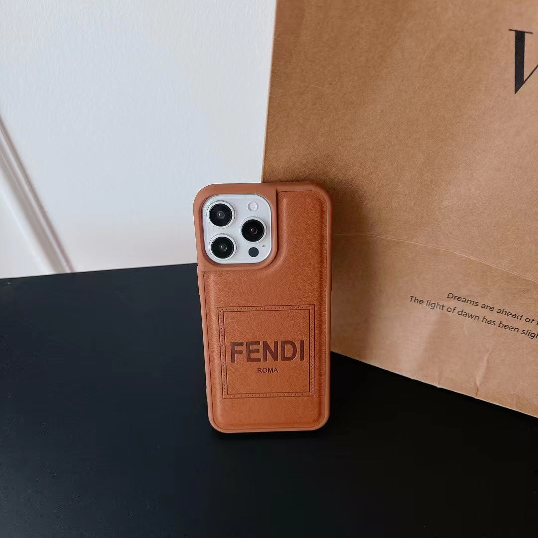 Fendi Brown iPhone Cases
