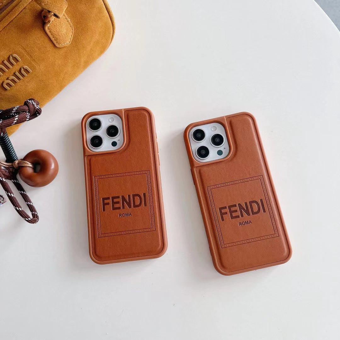 Fendi Brown iPhone Cases