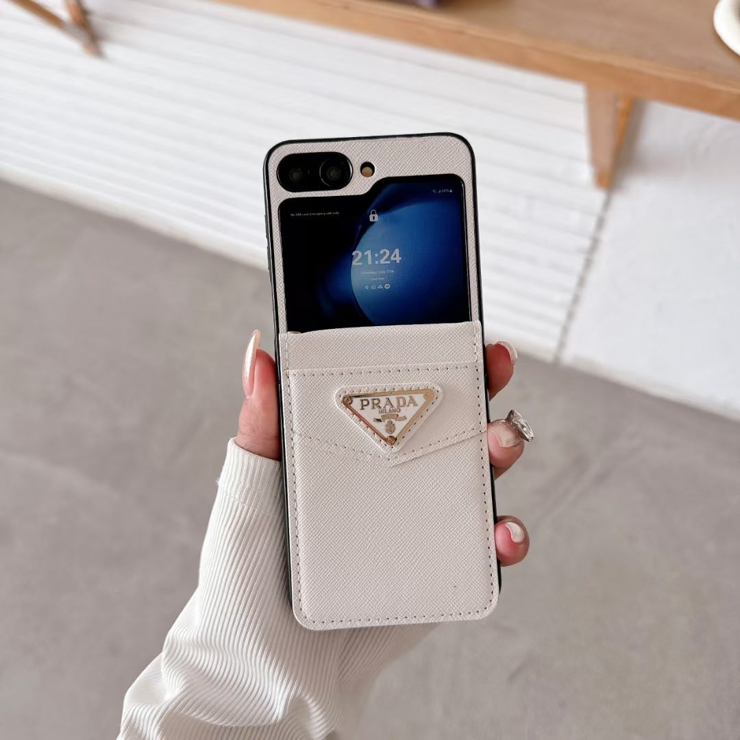 Prada Phone Cases with Wallet Card Holder Show Half Screen