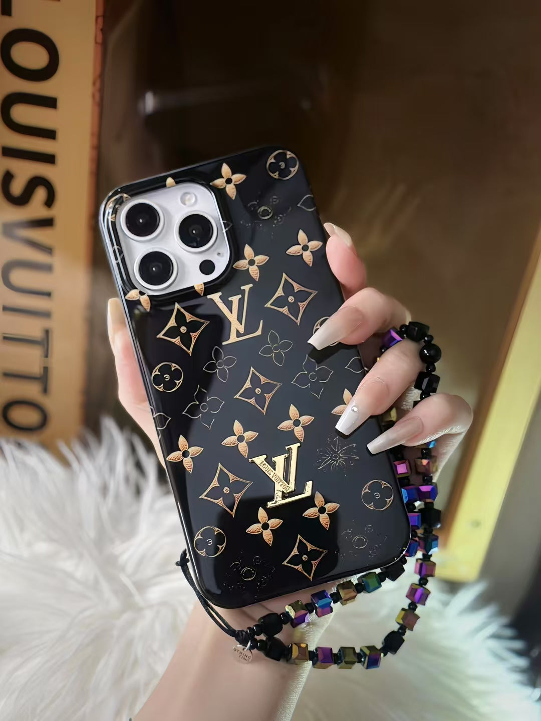 Durable Louis Vuitton iPhone Case with Handgrip