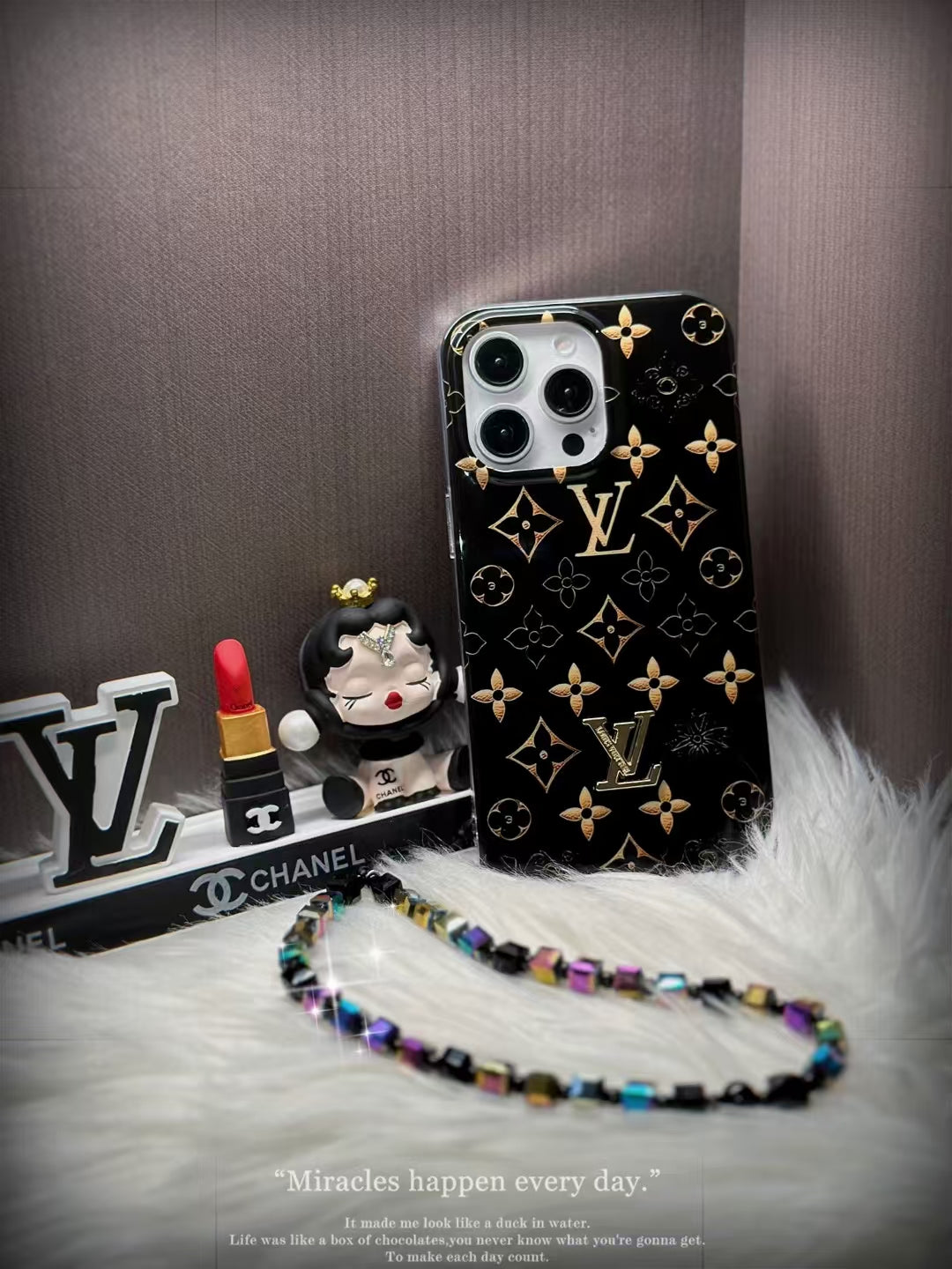 Durable Louis Vuitton iPhone Case with Handgrip