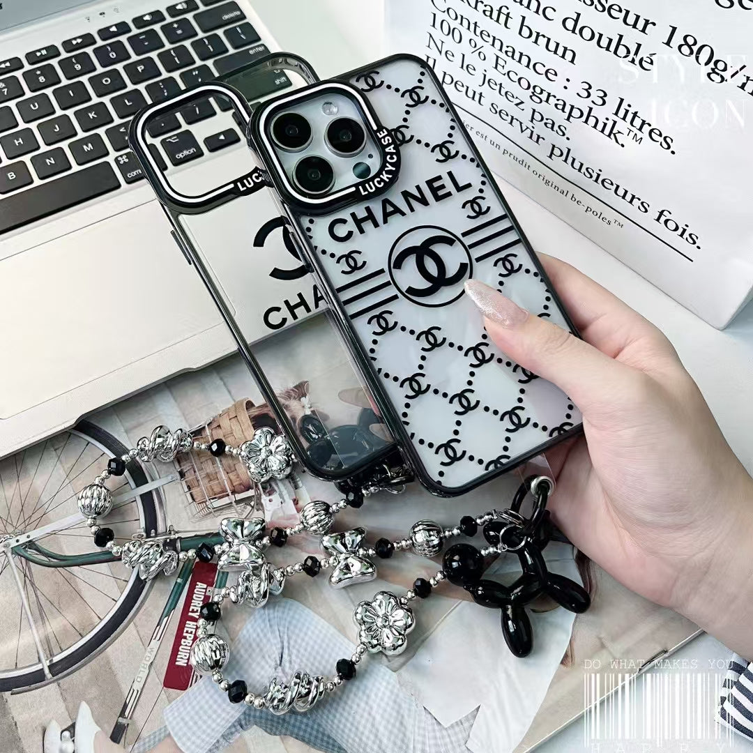 Chanel iPhone Case with Beaded Handgrip