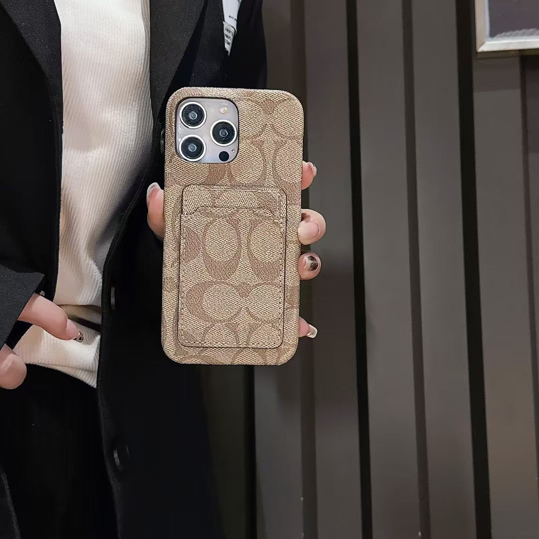 Coach iPhone Case with Card Holder Durable and Quality