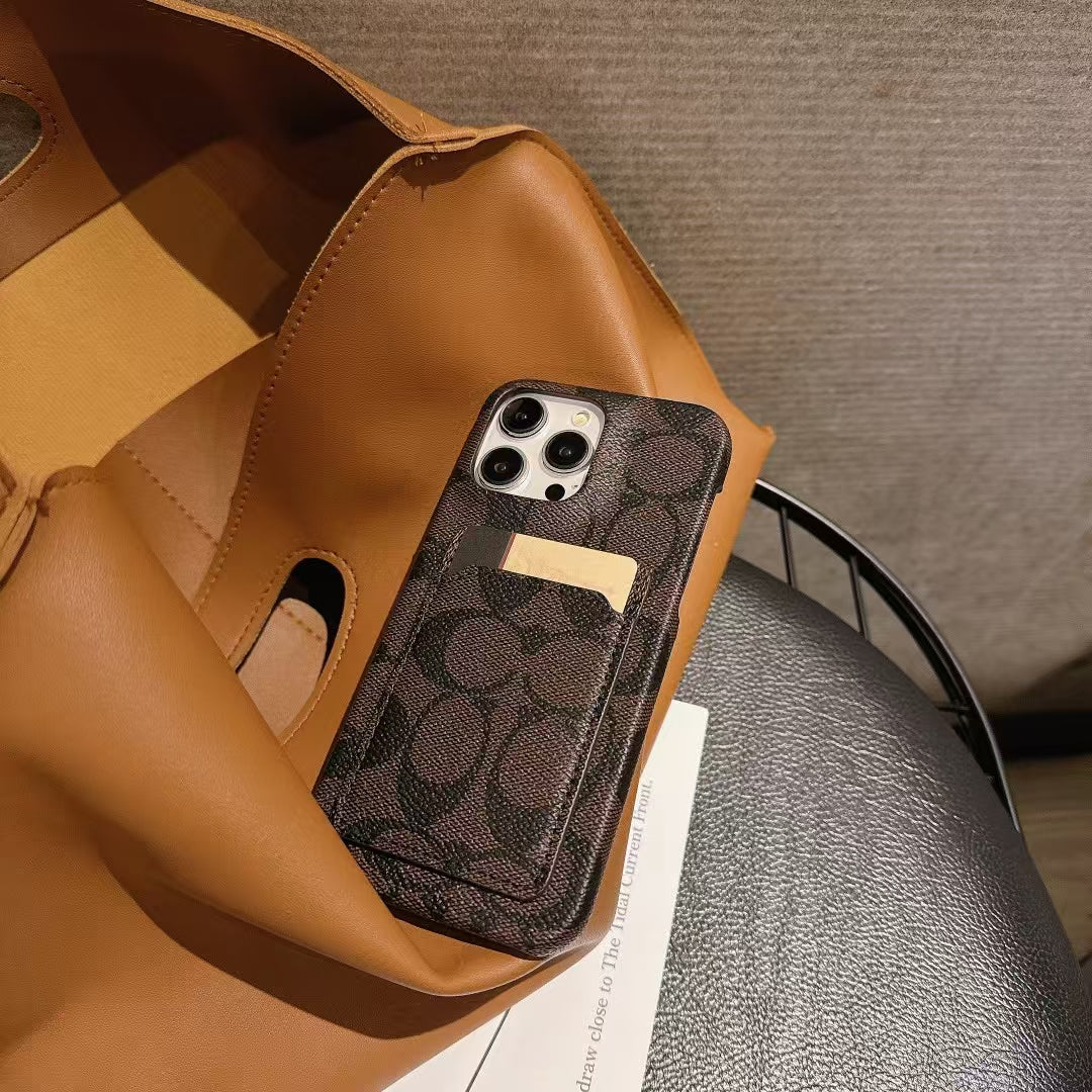 Coach iPhone Case with Card Holder Durable and Quality