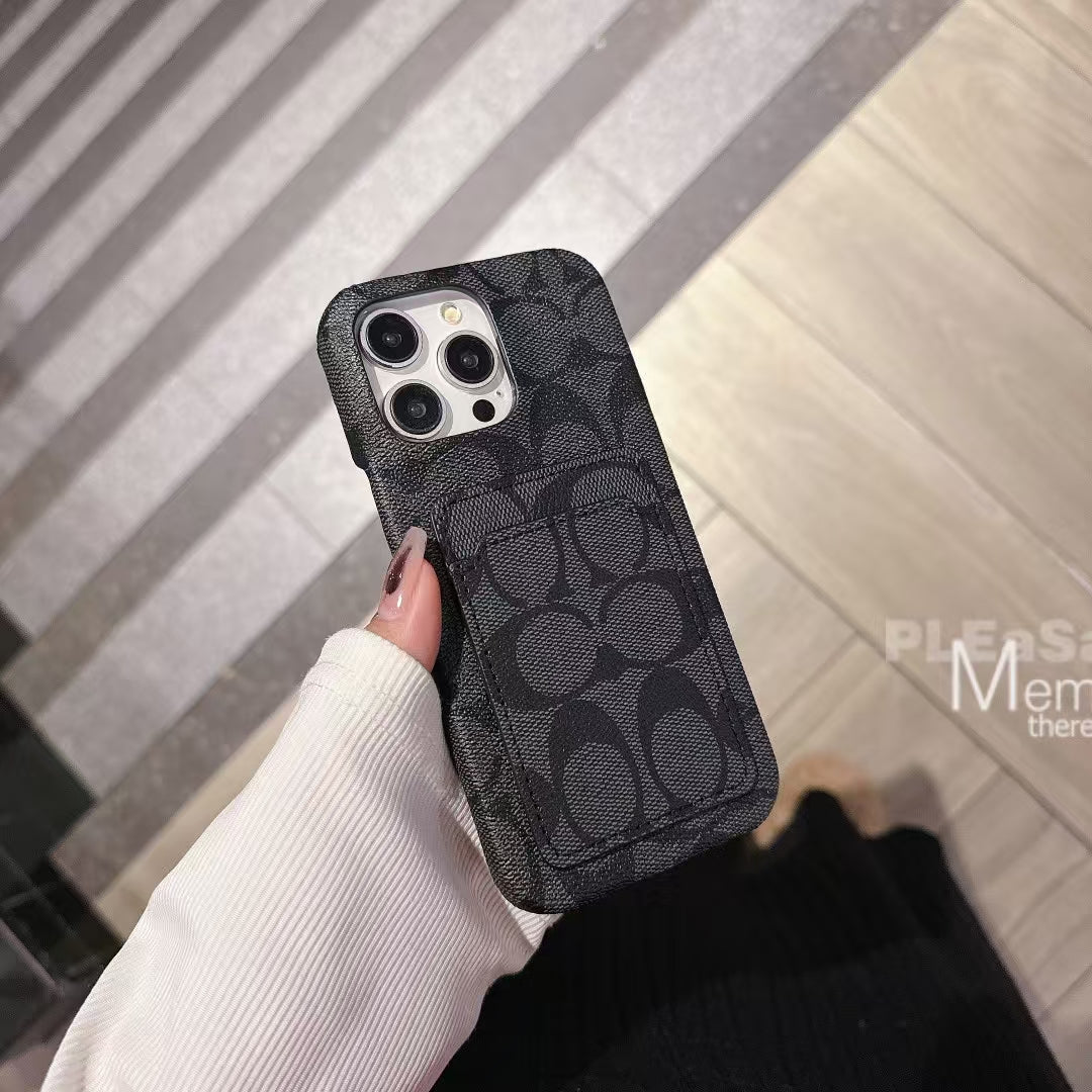 Coach iPhone Case with Card Holder Durable and Quality