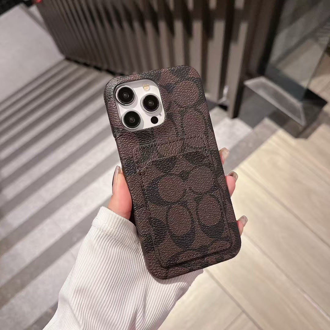 Coach iPhone Case with Card Holder Durable and Quality