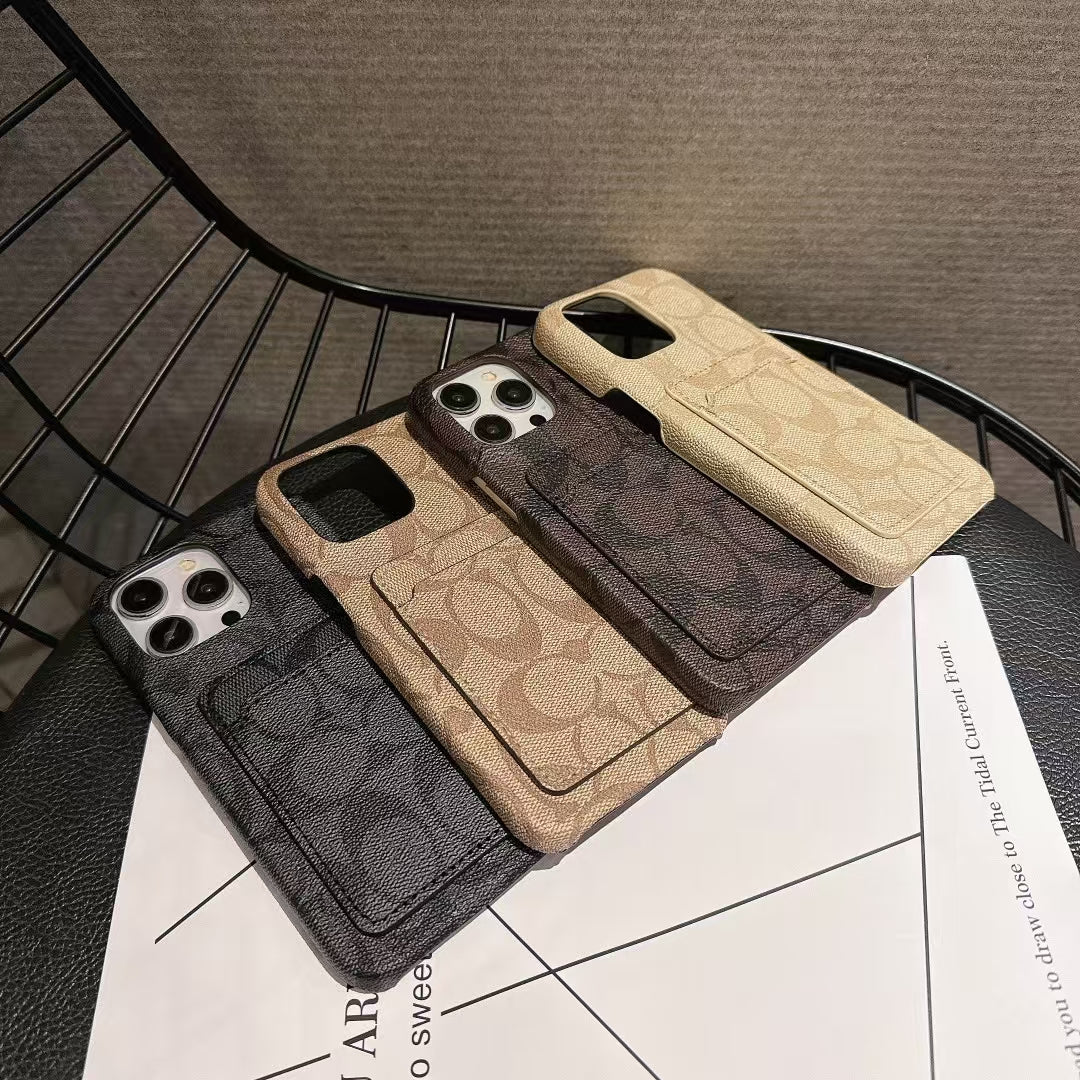 Coach iPhone Case with Card Holder Durable and Quality