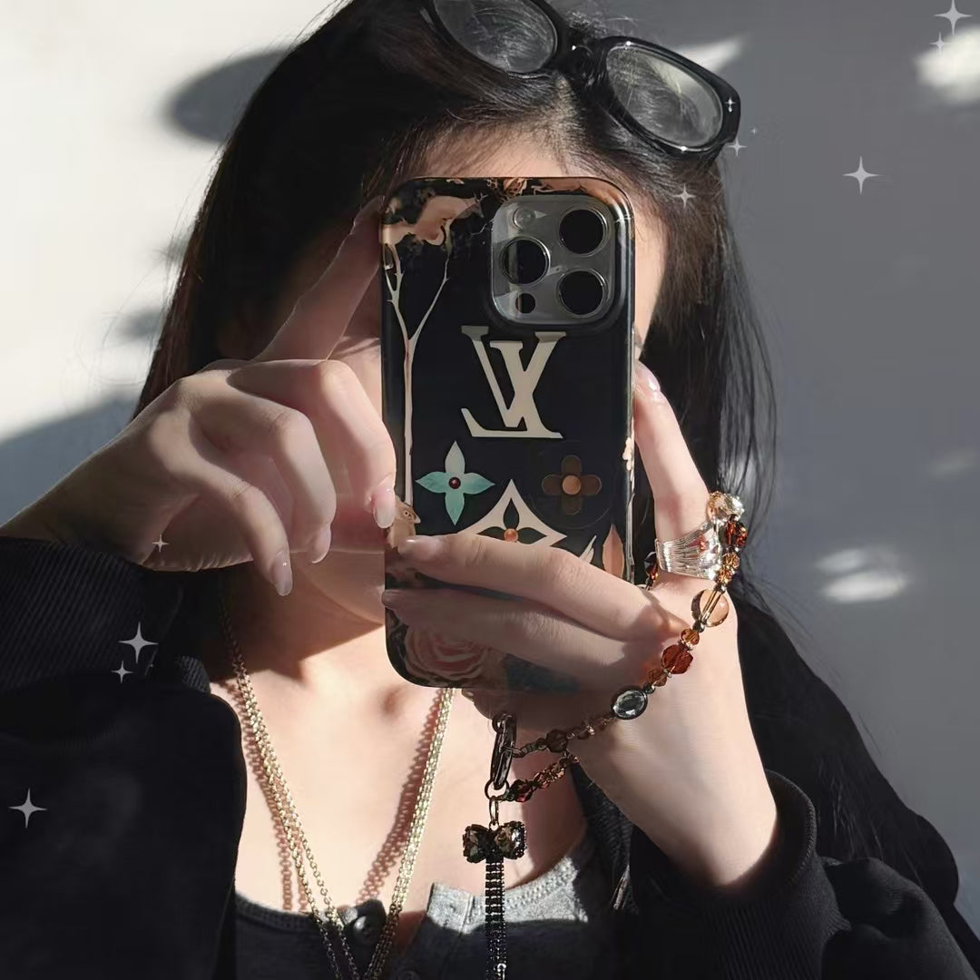 Louis Vuitton iPhone Case with Beaded Handgrip Stylish