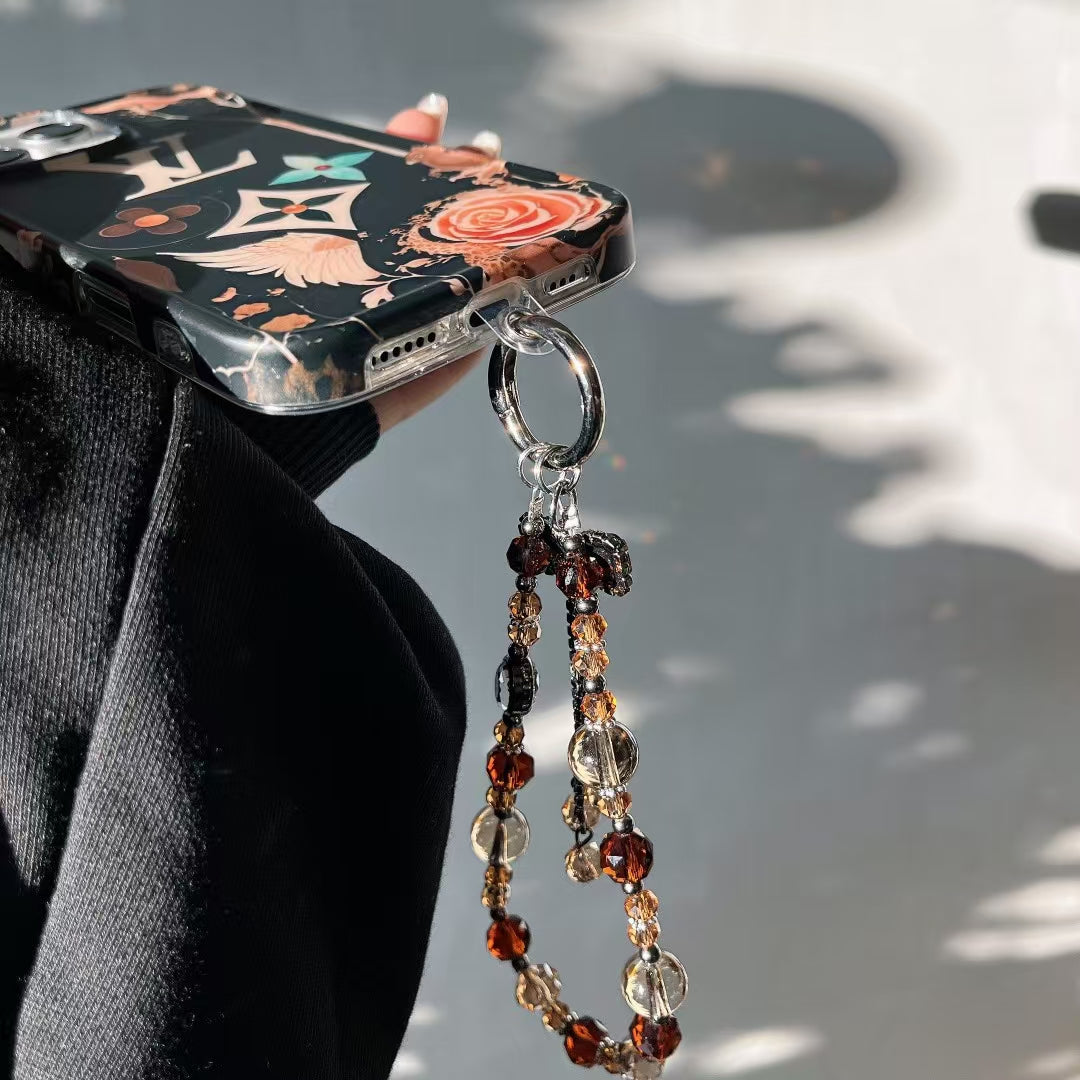 Louis Vuitton iPhone Case with Beaded Handgrip Stylish
