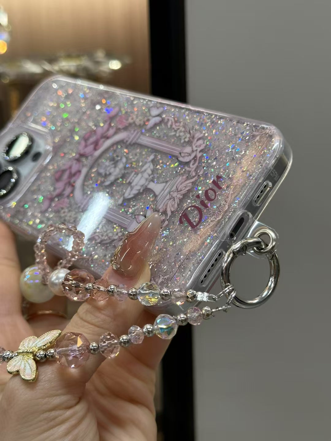 Fashionable Glittery Christian Dior Phone Cases