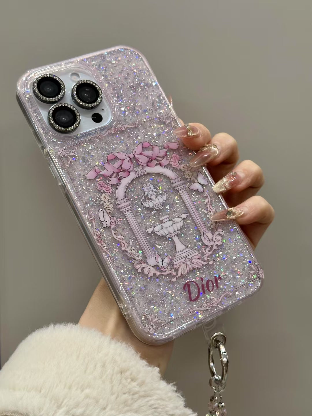 Fashionable Glittery Christian Dior Phone Cases