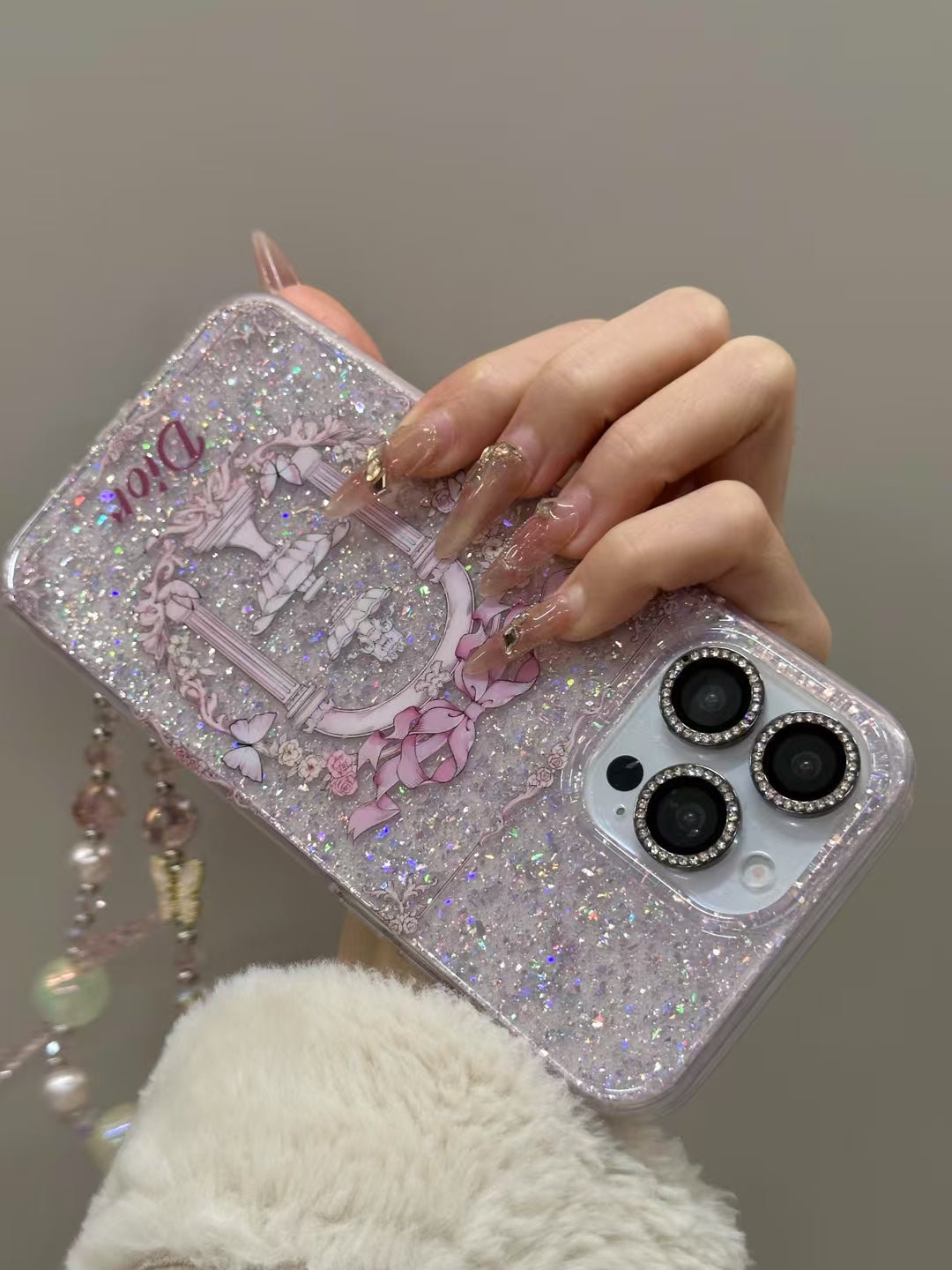 Fashionable Glittery Christian Dior Phone Cases