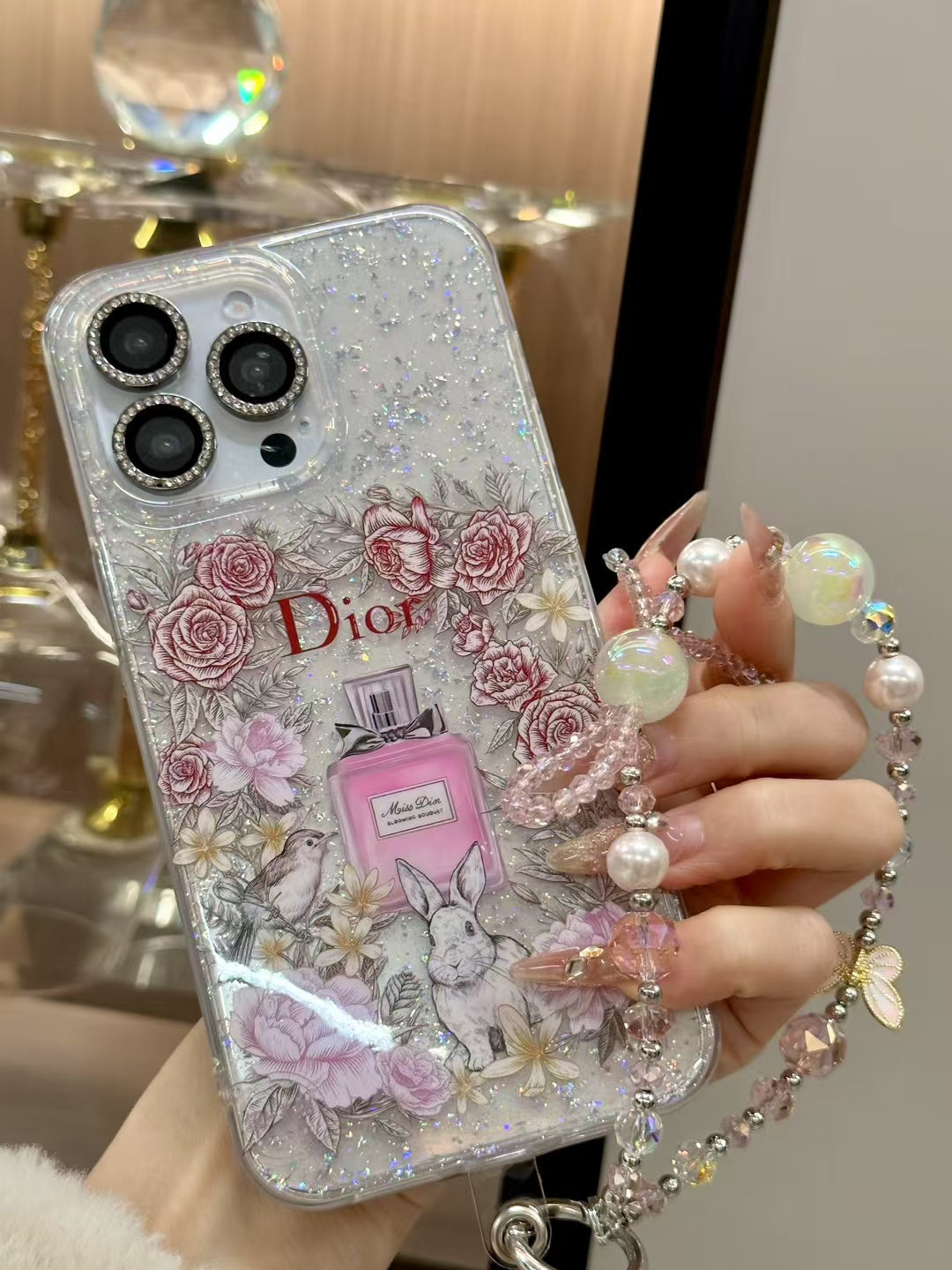 Fashionable Christian Dior Phone Cases Glittery