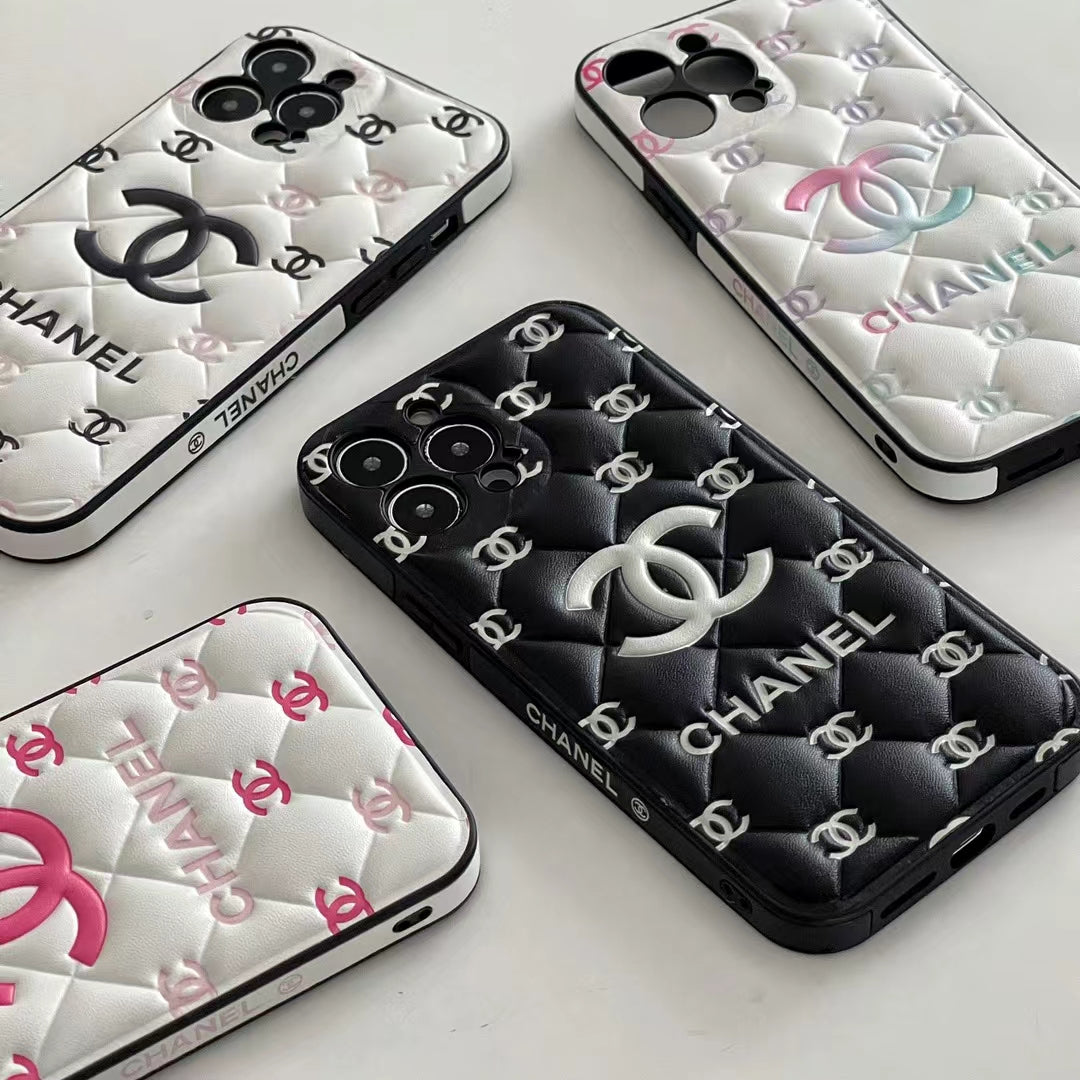 Luxurious Chanel iPhone Case with Embossed Detailing