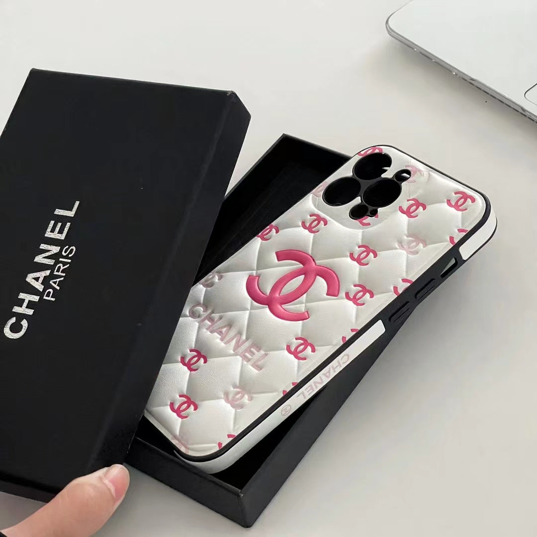 Classic Chanel Logo Embossed iPhone Case