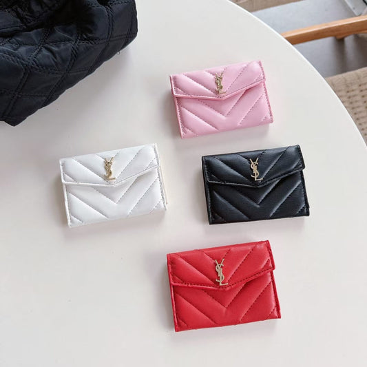 Ysl Leather Luxurious Wallet Card Holder