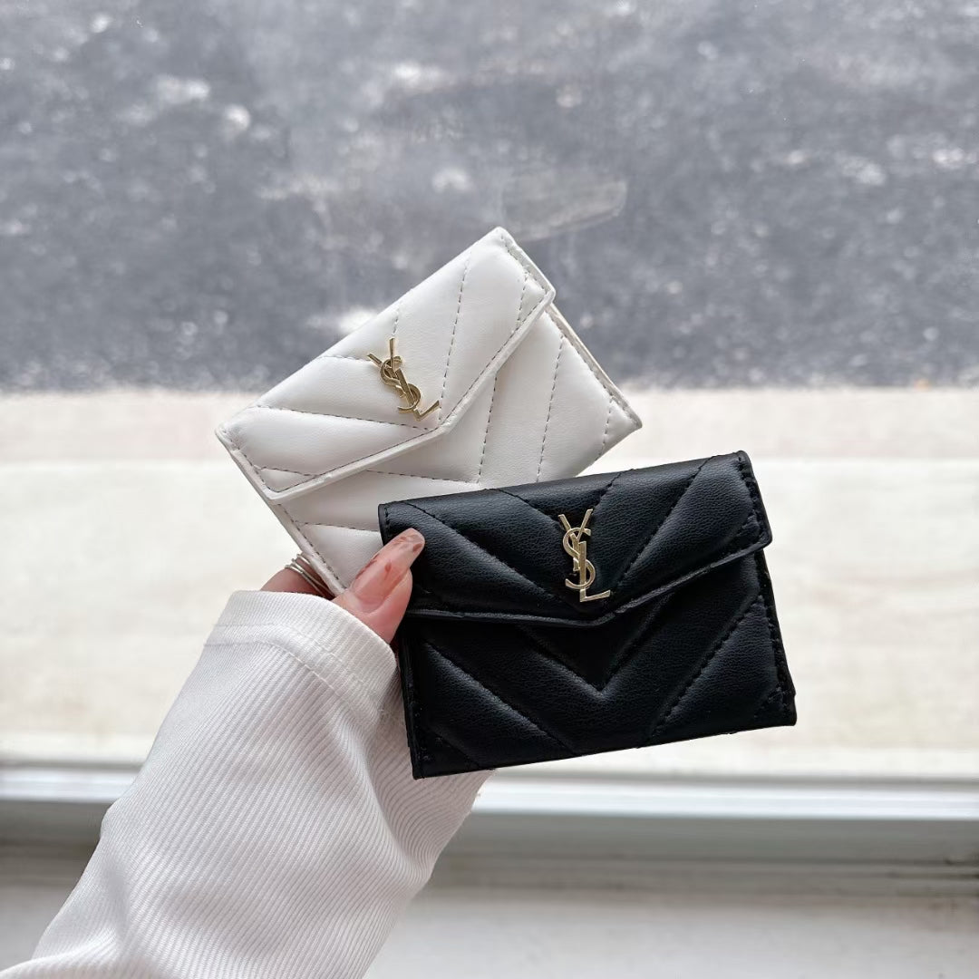 Ysl Leather Luxurious Wallet Card Holder