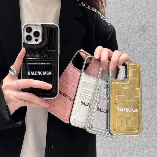 Balenciaga Luxury Phone Cases with Card Holder