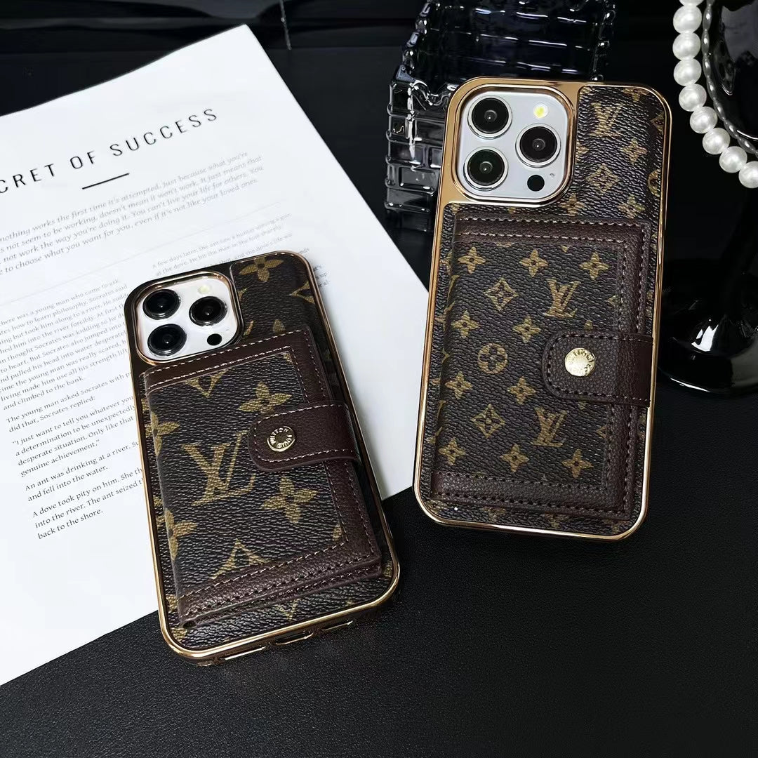 Louis Vuitton Elegant iPhone Case with Wallet Card Holder