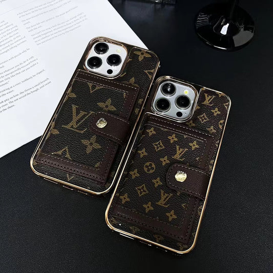Louis Vuitton Elegant iPhone Case with Wallet Card Holder
